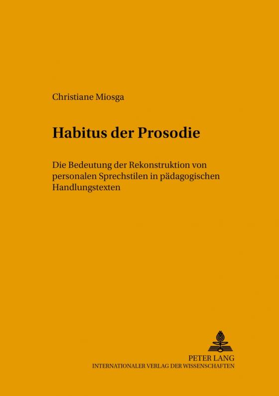 Cover-Bild Habitus der Prosodie