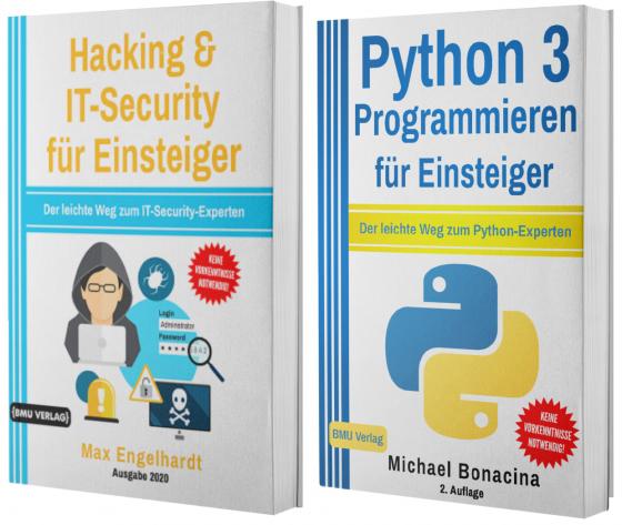 Cover-Bild Hacking & IT-Security für Einsteiger + Python 3 Programmieren für Einsteiger (Taschenbuch)