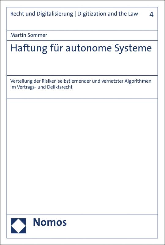 Cover-Bild Haftung für autonome Systeme