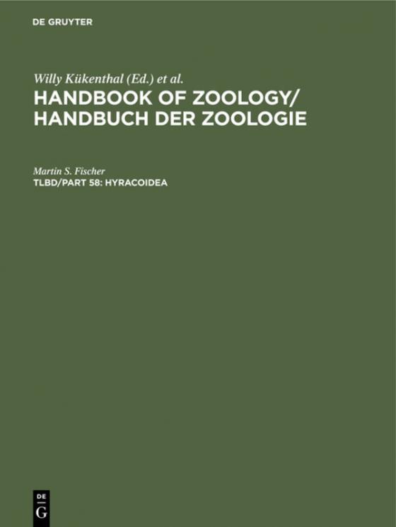 Cover-Bild Handbook of Zoology / Handbuch der Zoologie. Mammalia / Hyracoidea