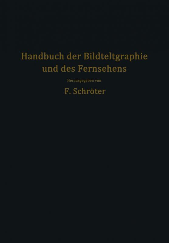 Cover-Bild Handbuch der Bildtelegraphie und des Fernsehens