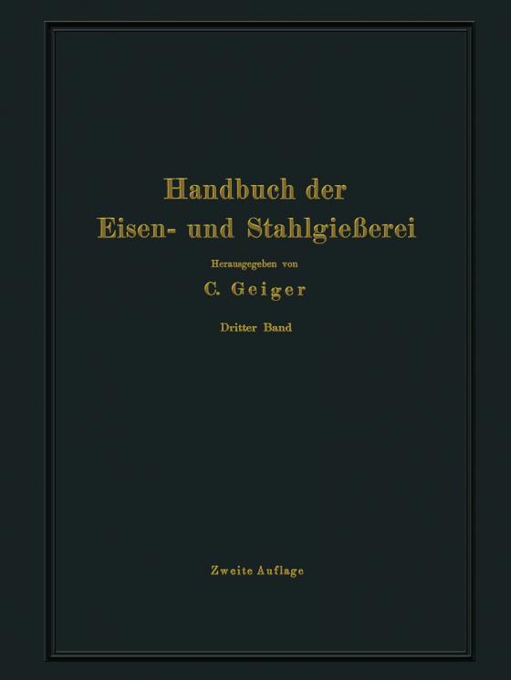 Cover-Bild Handbuch der Eisen- und Stahlgießerei