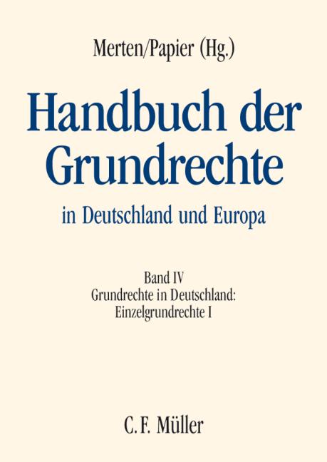 Cover-Bild Handbuch der Grundrechte in Deutschland und Europa