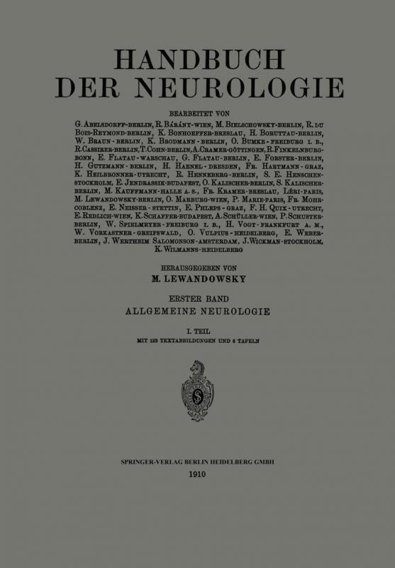 Cover-Bild Handbuch der Neurologie