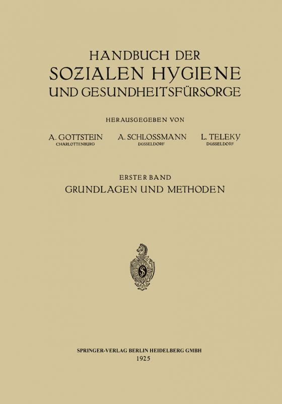 Cover-Bild Handbuch der Sozialen Hygiene und Gesundheitsfürsorge