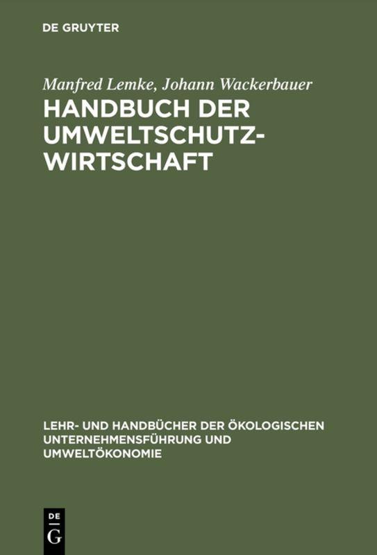 Cover-Bild Handbuch der Umweltschutzwirtschaft