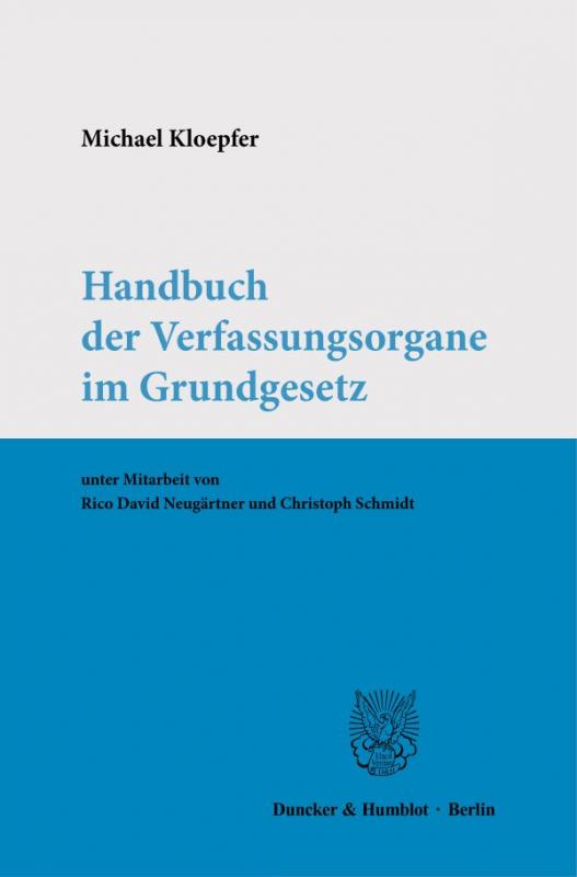 Cover-Bild Handbuch der Verfassungsorgane im Grundgesetz.