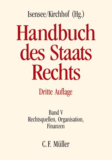 Cover-Bild Handbuch des Staatsrechts