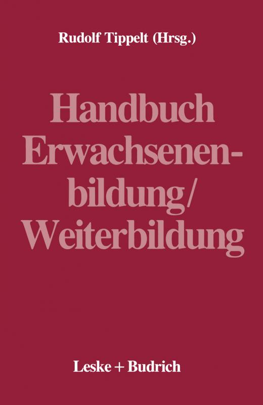 Cover-Bild Handbuch Erwachsenenbildung/Weiterbildung