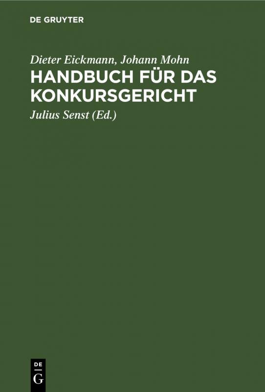 Cover-Bild Handbuch für das Konkursgericht