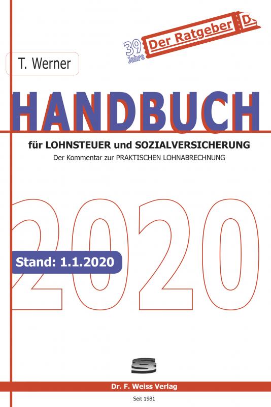 Cover-Bild Handbuch für Lohnsteuer und Sozialversicherung 2020