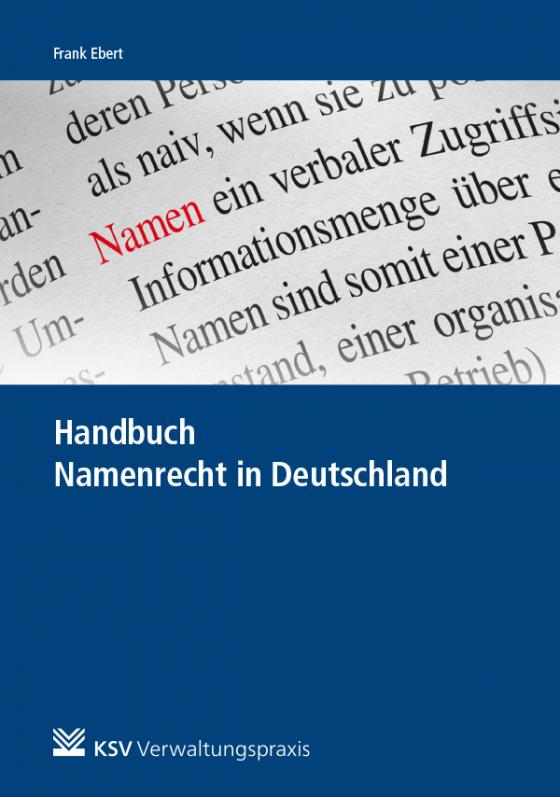 Cover-Bild Handbuch Namenrecht in Deutschland