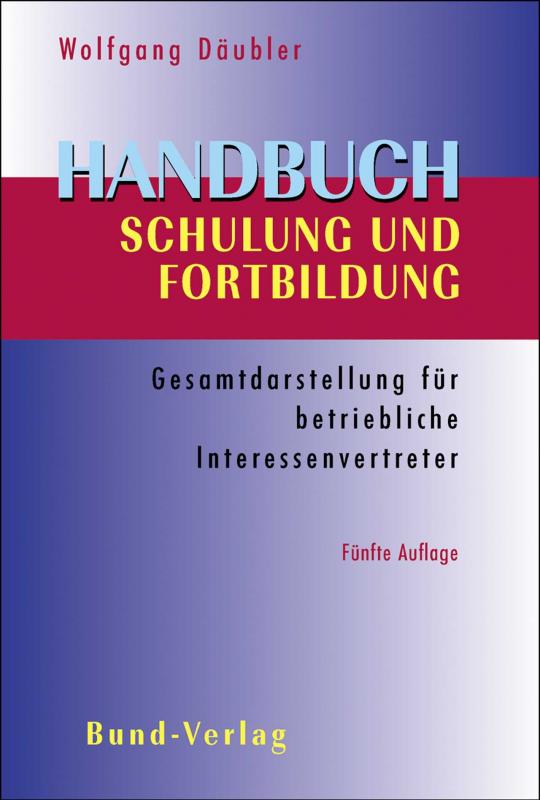 Cover-Bild Handbuch Schulung und Fortbildung