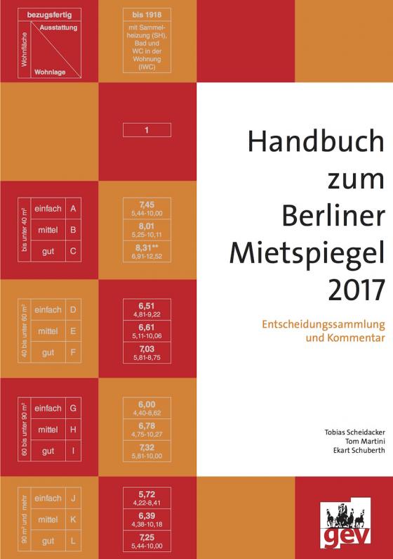 Cover-Bild Handbuch zum Berliner Mietspiegel 2017