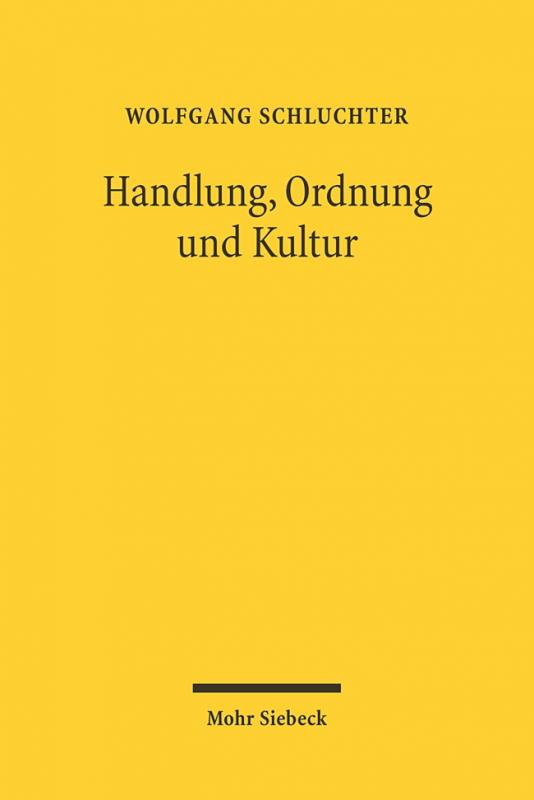 Cover-Bild Handlung, Ordnung und Kultur