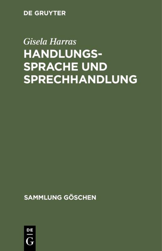 Cover-Bild Handlungssprache und Sprechhandlung