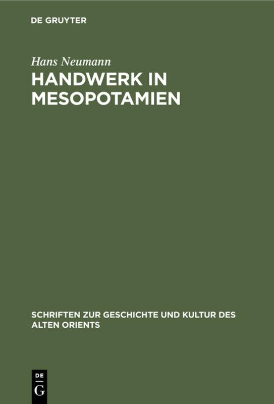 Cover-Bild Handwerk in Mesopotamien