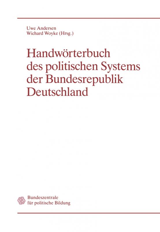 Cover-Bild Handwörterbuch des politischen Systems der Bundesrepublik Deutschland