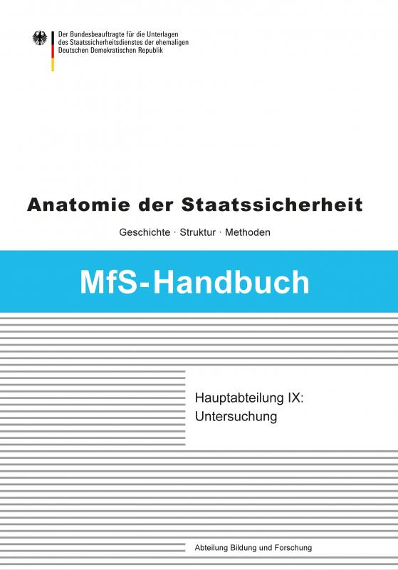 Cover-Bild Hauptabteilung IX