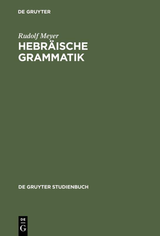 Cover-Bild Hebräische Grammatik