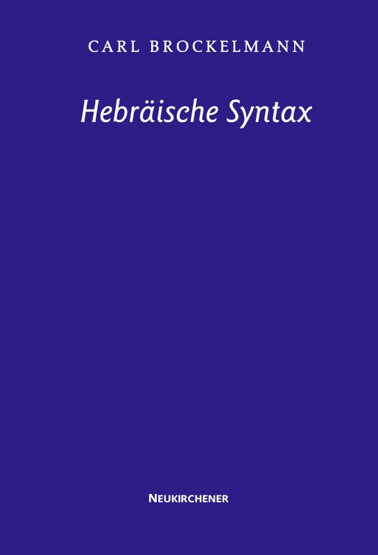 Cover-Bild Hebräische Syntax