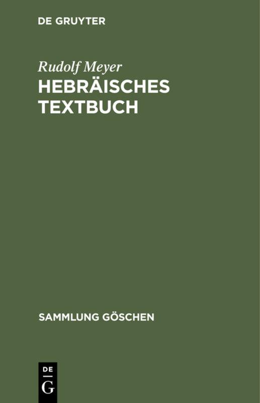 Cover-Bild Hebräisches Textbuch