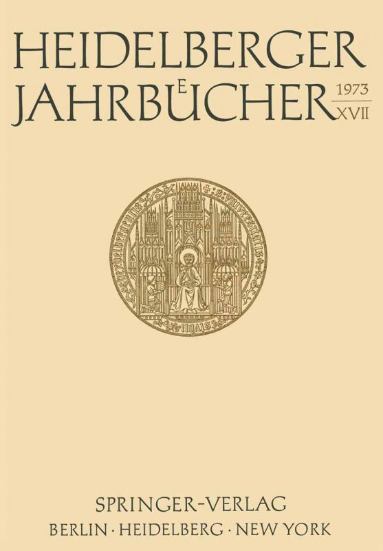 Cover-Bild Heidelberger Jahrbücher XVII