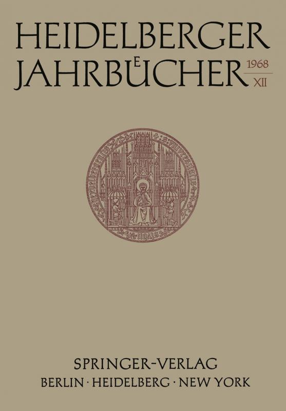 Cover-Bild Heidelberger Jahrbücher