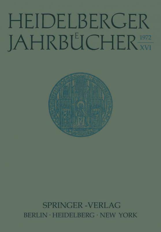 Cover-Bild Heidelberger Jahrbücher