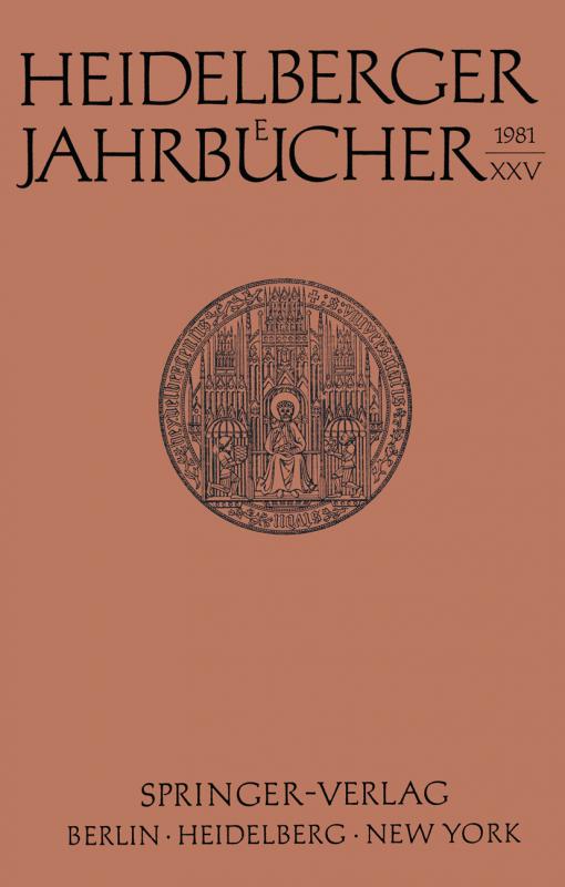 Cover-Bild Heidelberger Jahrbücher