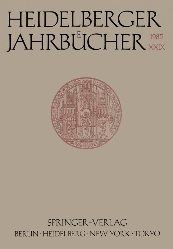 Cover-Bild Heidelberger Jahrbücher