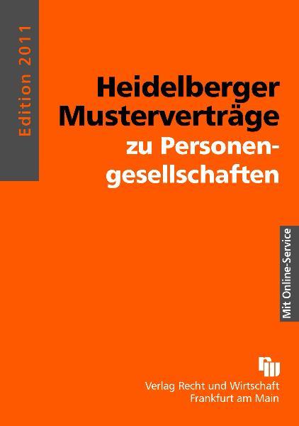 Cover-Bild Heidelberger Musterverträge zu Personengesellschaften