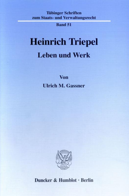 Cover-Bild Heinrich Triepel.