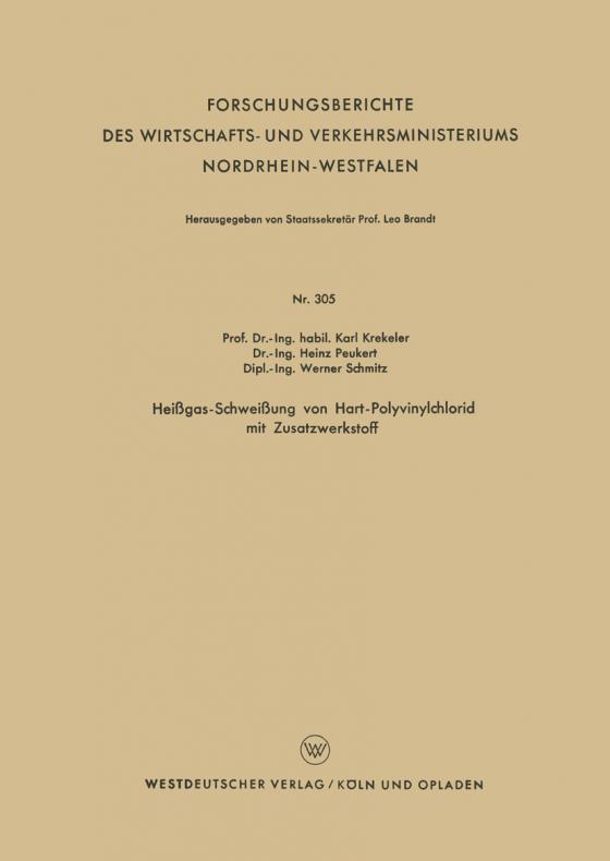 Cover-Bild Heißgas-Schweißung von Hart-Polyvinylchlorid mit Zusatzwerkstoff