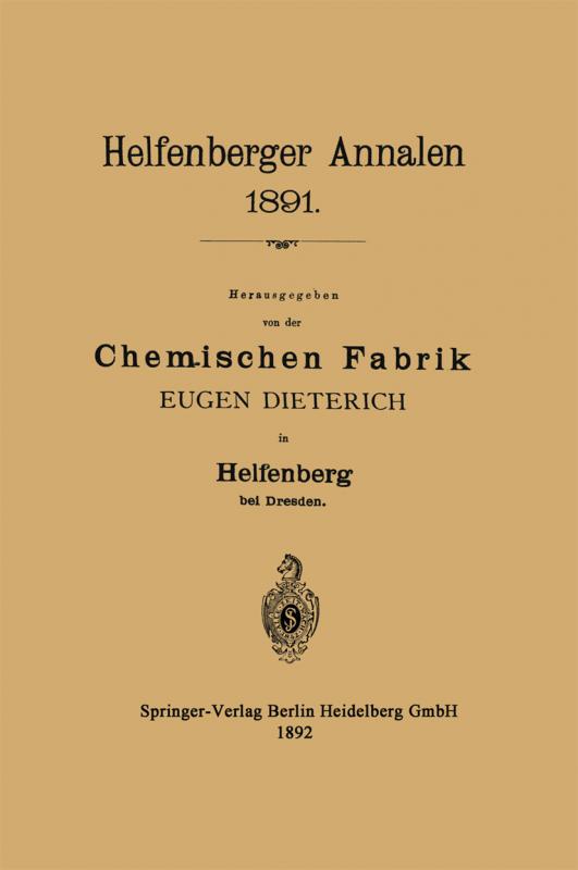 Cover-Bild Helfenberger Annalen 1891