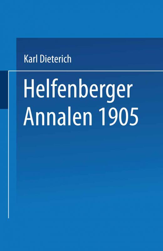 Cover-Bild Helfenberger Annalen 1905