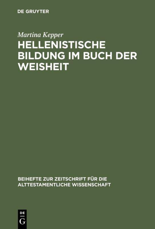 Cover-Bild Hellenistische Bildung im Buch der Weisheit