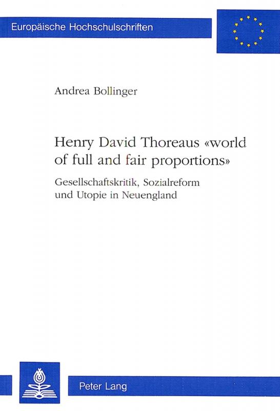 Cover-Bild Henry David Thoreaus «world of full and fair proportions»