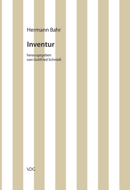 Cover-Bild Hermann Bahr / Inventur