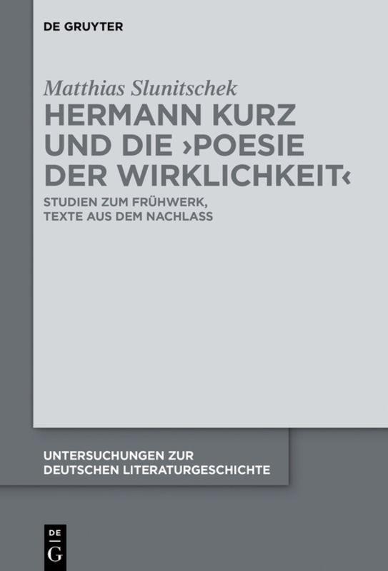 Cover-Bild Hermann Kurz und die 'Poesie der Wirklichkeit'