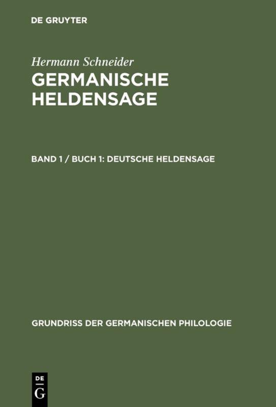 Cover-Bild Hermann Schneider: Germanische Heldensage / Deutsche Heldensage