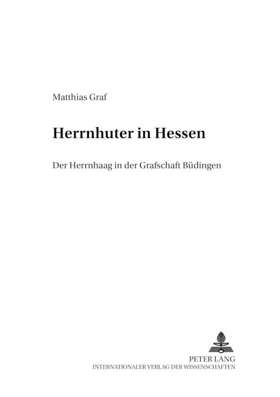 Cover-Bild Herrnhuter in Hessen