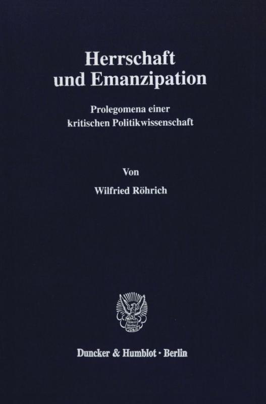 Cover-Bild Herrschaft und Emanzipation.