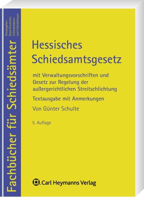 Cover-Bild Hessisches Schiedsamtsgesetz