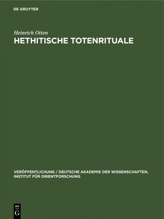 Cover-Bild Hethitische Totenrituale