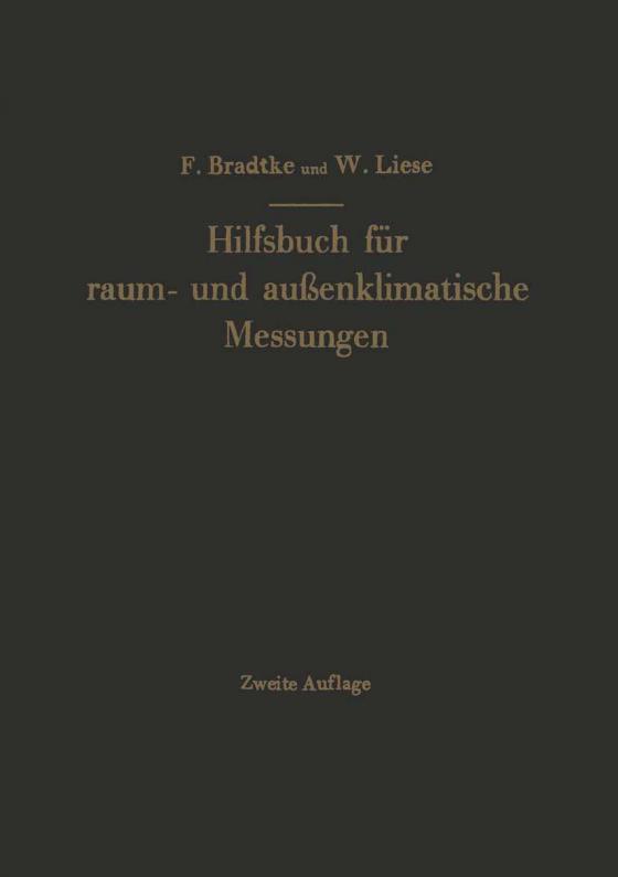 Cover-Bild Hilfsbuch für raum- und außenklimatische Messungen für hygienische, gesundheitstechnische und arbeitsmedizinische Zwecke