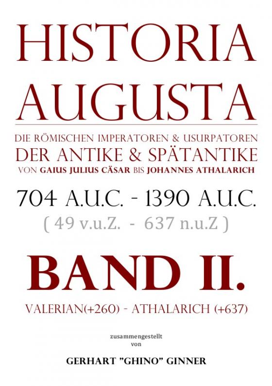 Cover-Bild HISTORIA AUGUSTA Band II.