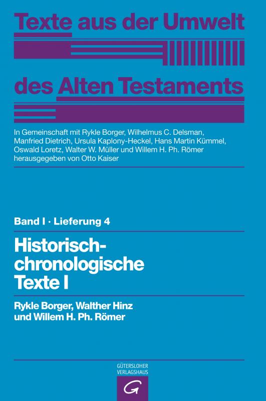 Cover-Bild Historisch-chronologische Texte I