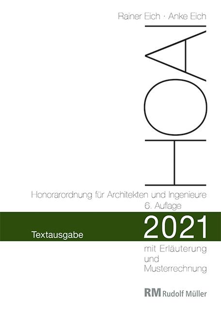 Cover-Bild HOAI 2021 – Textausgabe Honorarordnung für Architekten und Ingenieure