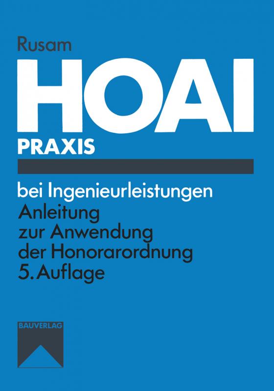 Cover-Bild HOAI-Praxis bei Ingenieurleistungen